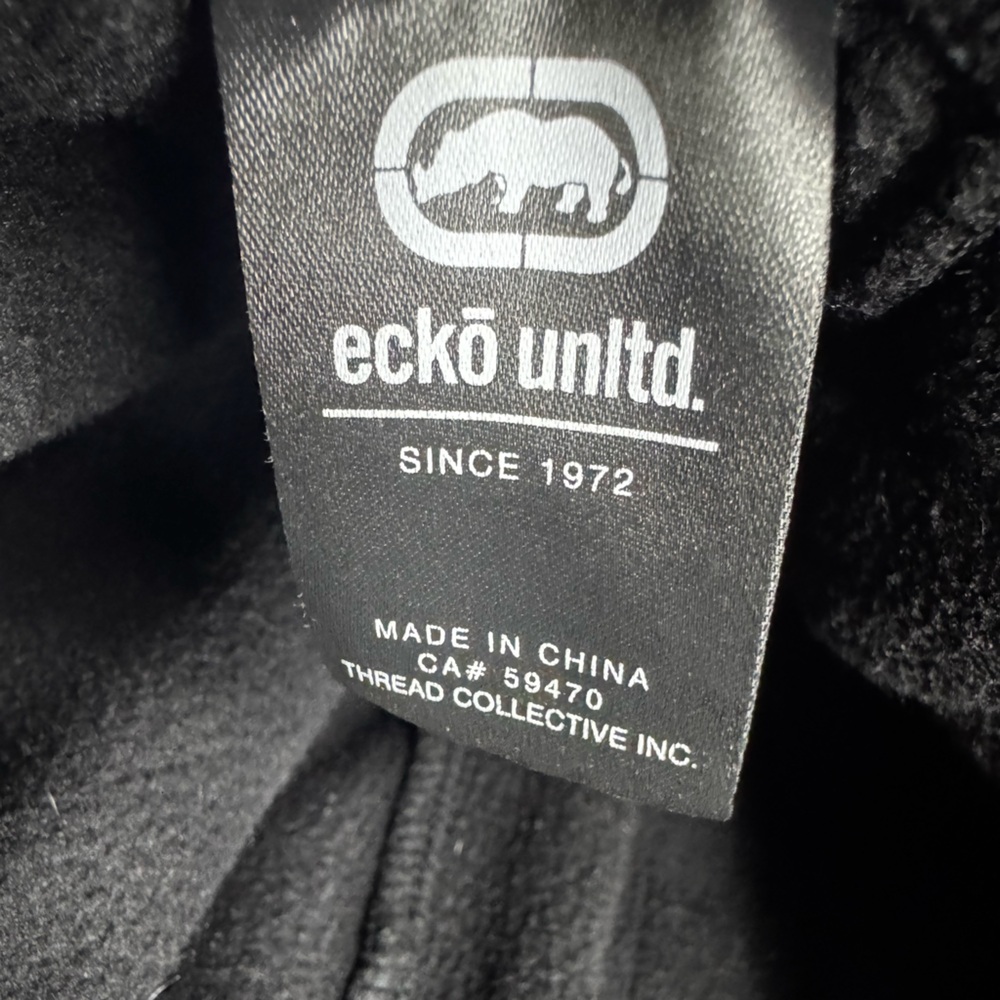 Ecko Unlimited Black, Gray & Pink Logo Colorblock Joggers - Picture 4 of 4